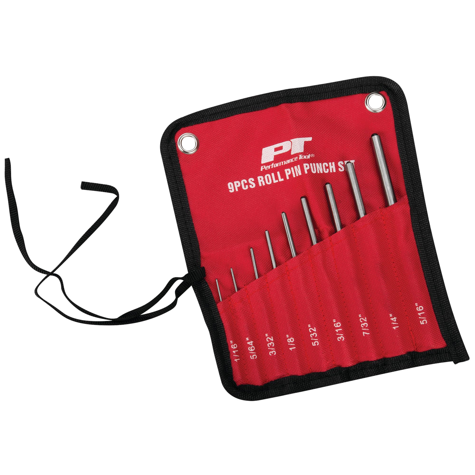 Performance Tool W7559 Roll Pin Punch Set (9Pc), 1 Pack, Tool Sets